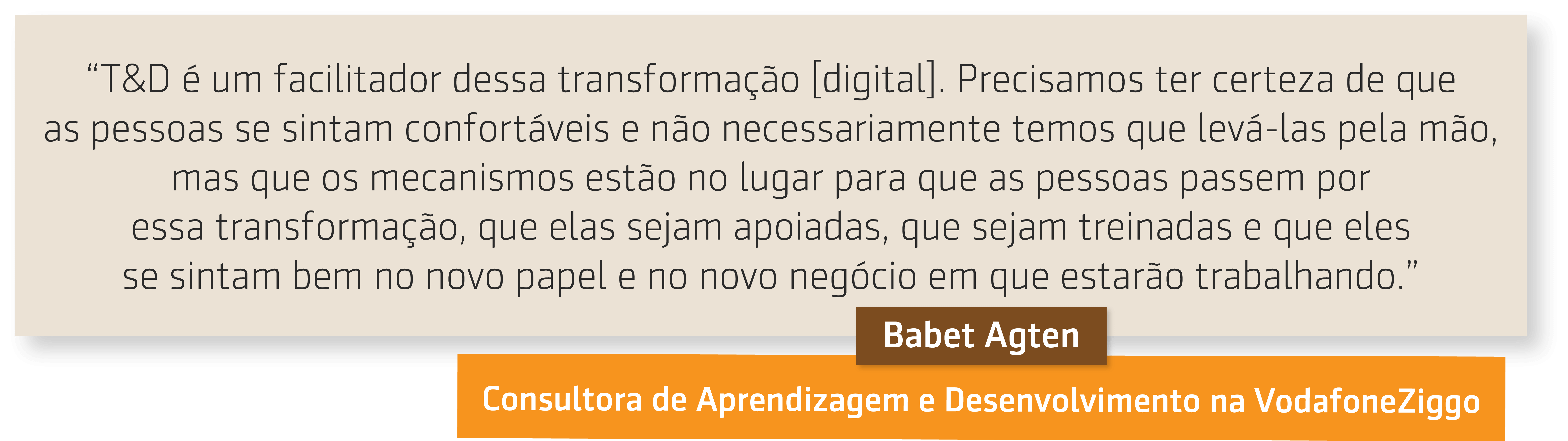 Resumo sobre a entrevista VodafoneZiggo's digital transformation que aconteceu no 70:20:10 Summit, 2019