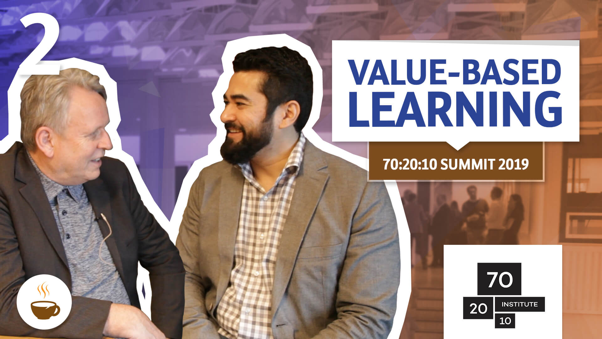 Foto de Wagner Cassimiro entrevistando Jos Arets sobre Value-based learning no 70:20:10 Summit, 2019