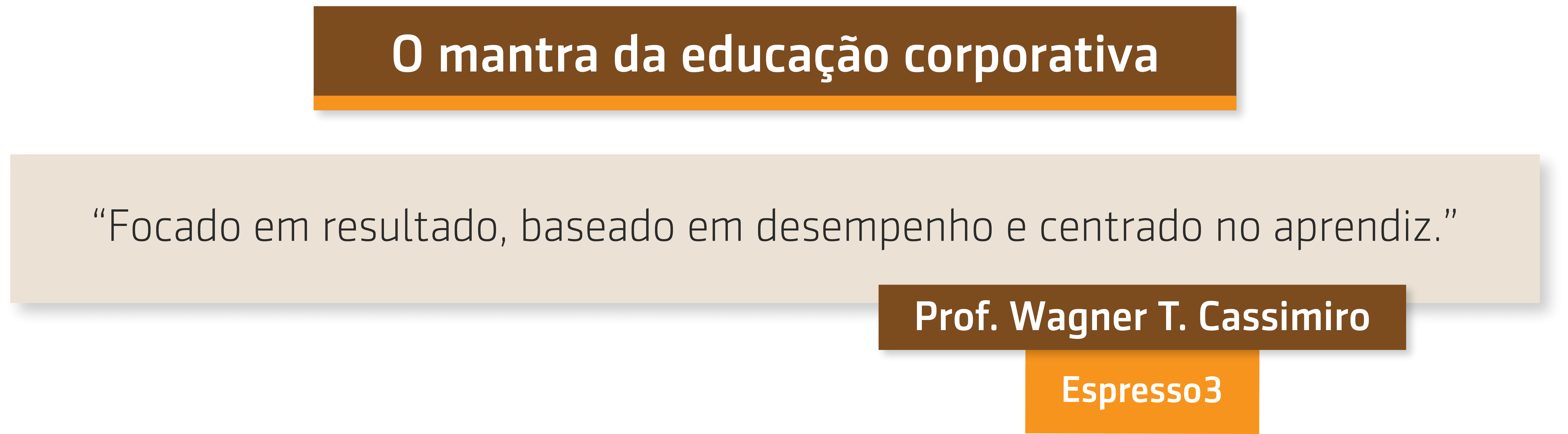 O mantra da educação corporativa, por Prof. Wagner Cassimiro