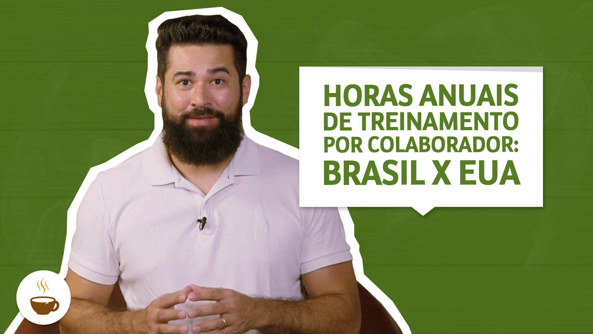 Horas anuais de treinamento por colaborador: Brasil x EUA